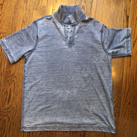 AGE OF WISDOM Mens Navy Blue Soft Short Sleeve Polo Shirt Size Large - Picture 3 of 5